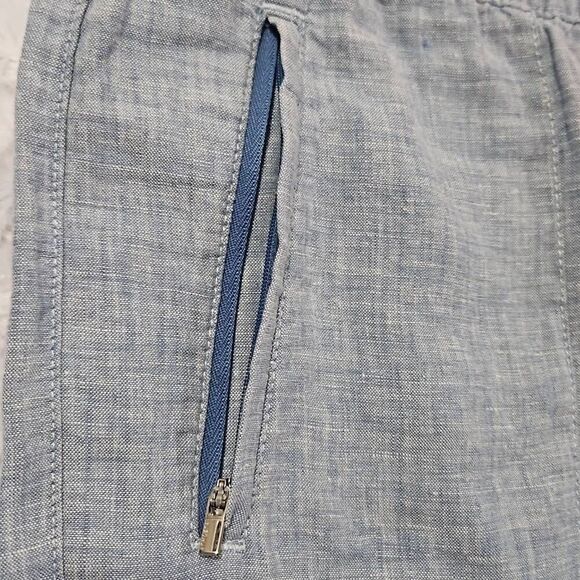 Athleta Linen Lounge Pants Womens Size 8 Tall Retreat Linen Jogger Chambray Blue - Picture 10 of 10